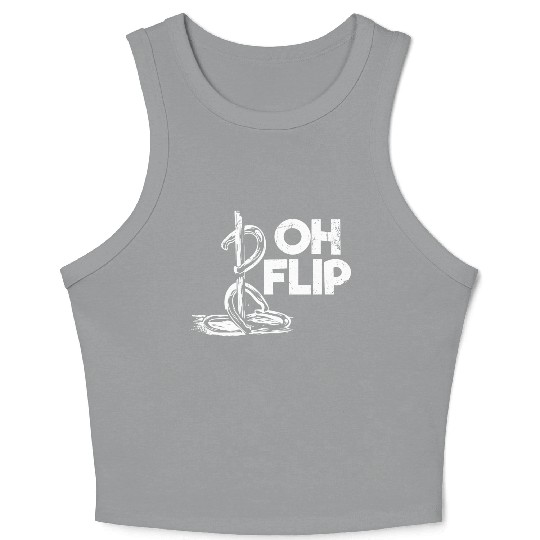 Oh Flip Funny Horseshoe Pitching Crop Tank Top