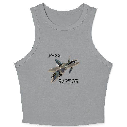 Air Force F-22 Raptor Fighter Jet Military Pilot Crop Tank Top