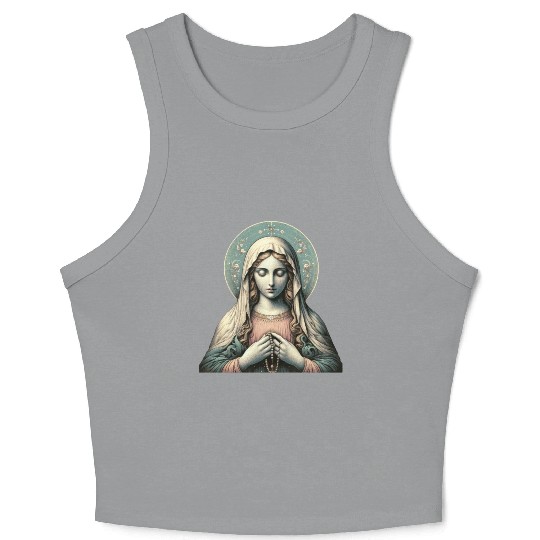 Serene Madonna ic Image Crop Tank Top