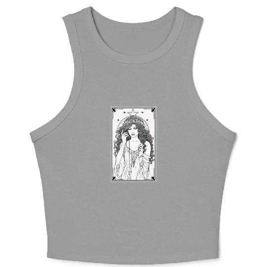 Tarot Card Astrology Occult Mystical Crop Tank Top