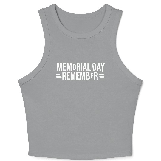 Memorial Day Commemorative Design Crop Tank Top