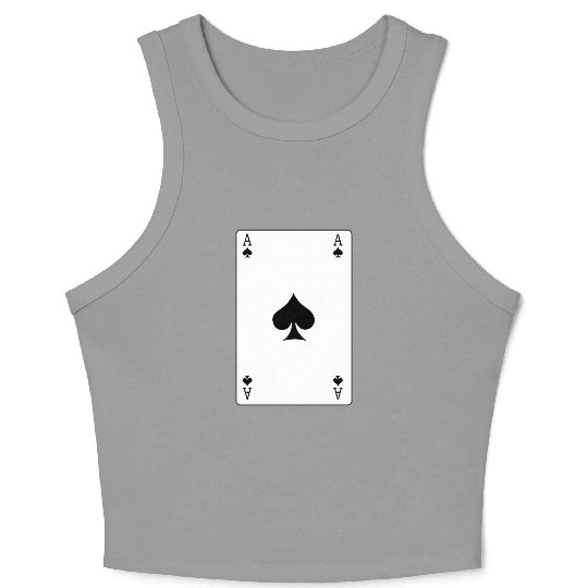 Spades Ace playing card Crop Tank Top