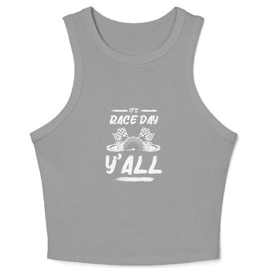 Race Day Car Raceday Trackday Fun Motosports Fan Crop Tank Top