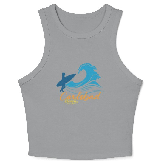 CARLSBAD BEACH San Diego California Crop Tank Top