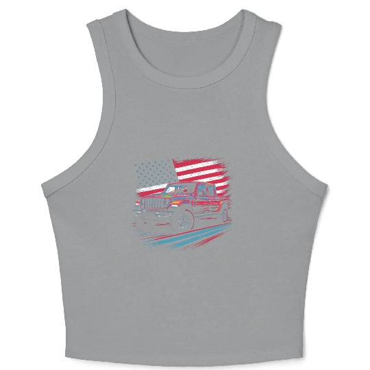 Jeep Gladiator JT US Flag Crop Tank Top