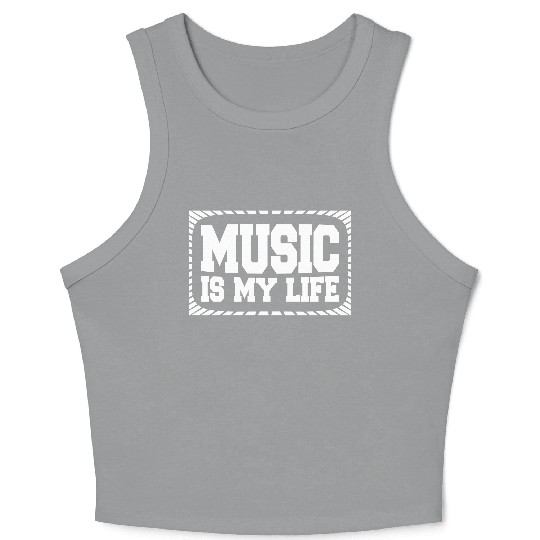 Music Is My Life Party Club Concert Sound Love Crop Tank Top