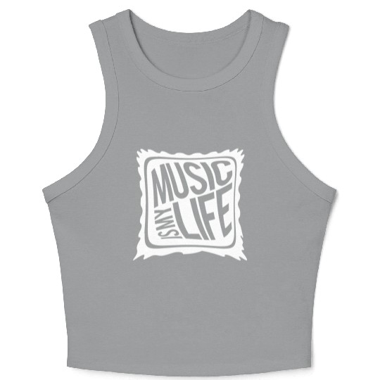 Music Is My Life Party Club Concert Sound Love Crop Tank Top