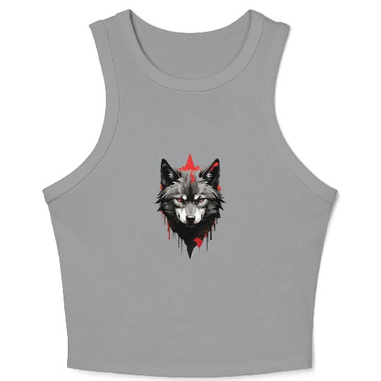 Three Wolf Moon Crop Tank Top