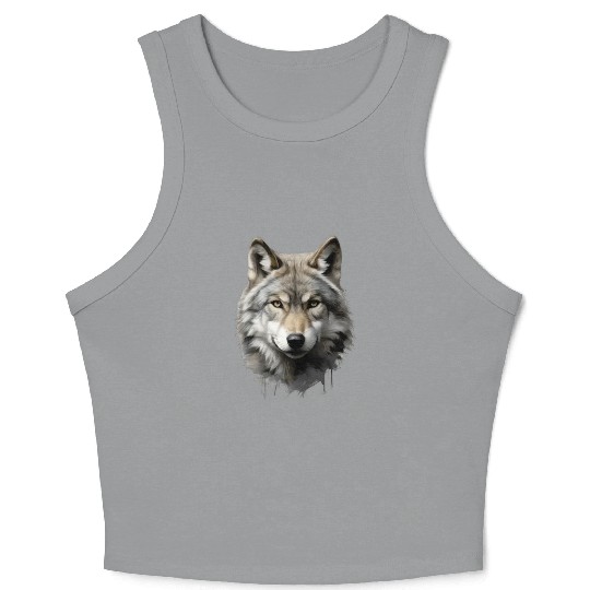 Wolf Gradient Ombre Crop Tank Top