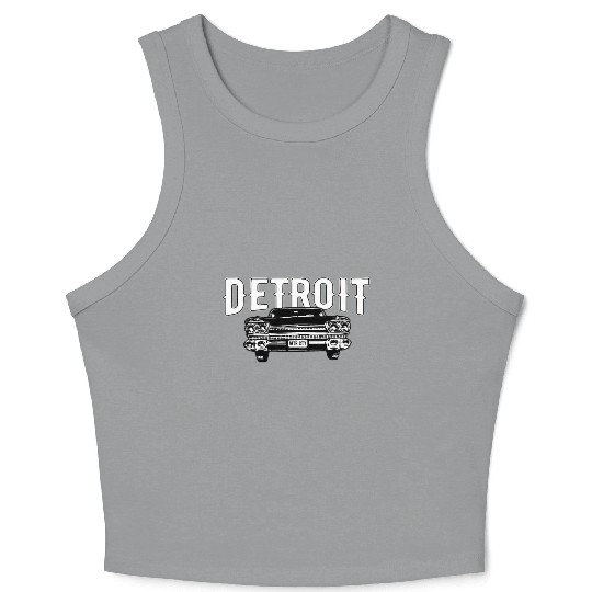 Detroit Michigan American Muscle Car Enthusiast Crop Tank Top