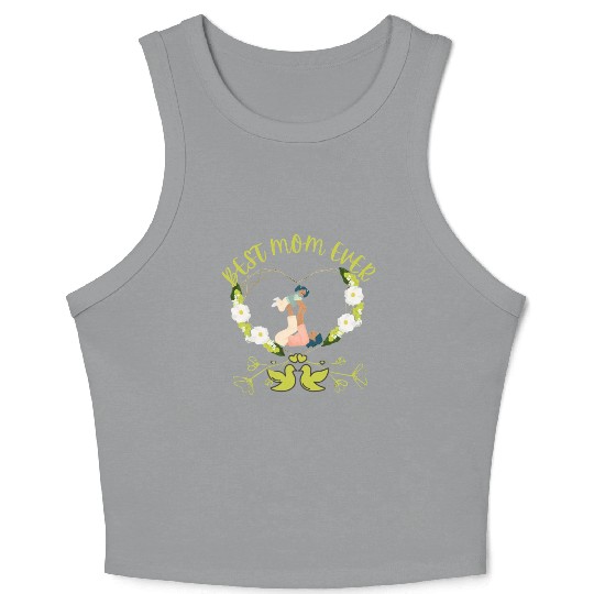 BEST MOM EVER MOTHER AND DAUGHTER DESIGN Crop Tank Top