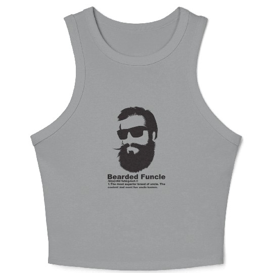 Cool Bearded Funcle - Birthday My Fun Uncle Crop Tank Top