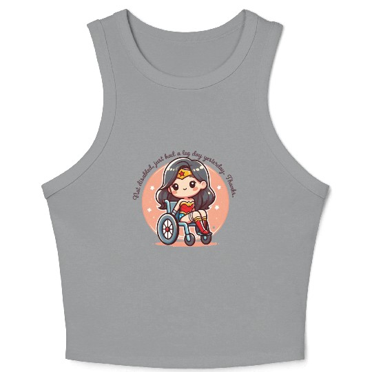 Gym girl leg day not disabled Crop Tank Top