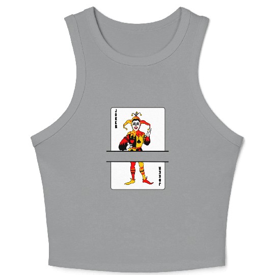 Playing card Joker banner Crop Tank Top