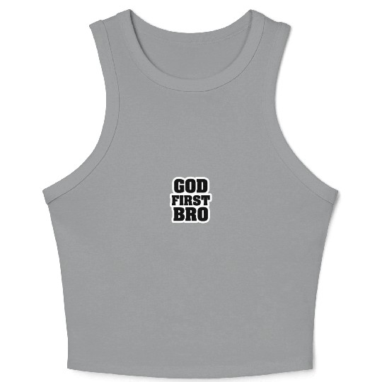 God First Bro Faith Crop Tank Top