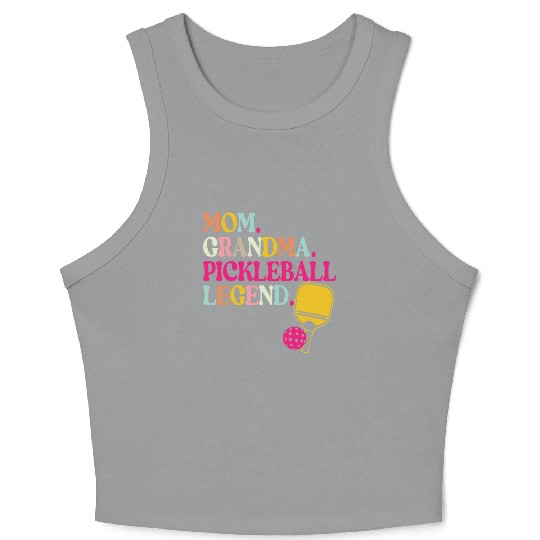 Mom Grandma Pickleball Legend Crop Tank Top