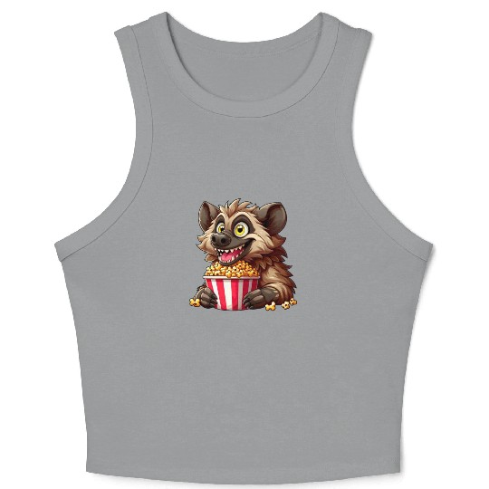 Hyena Predator Popcorn Cinema Night Crop Tank Top