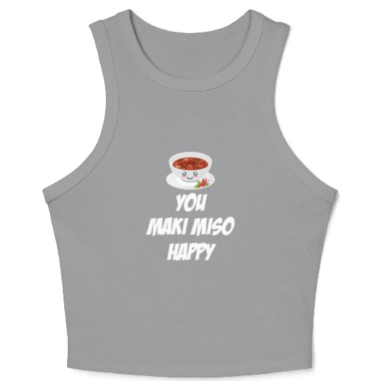 You Maki Miso Happy Asian Chinese Cuisine Crop Tank Top