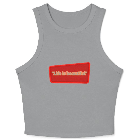 "Embrace Life: Wear Your Smile on a Crop Tank Top!"