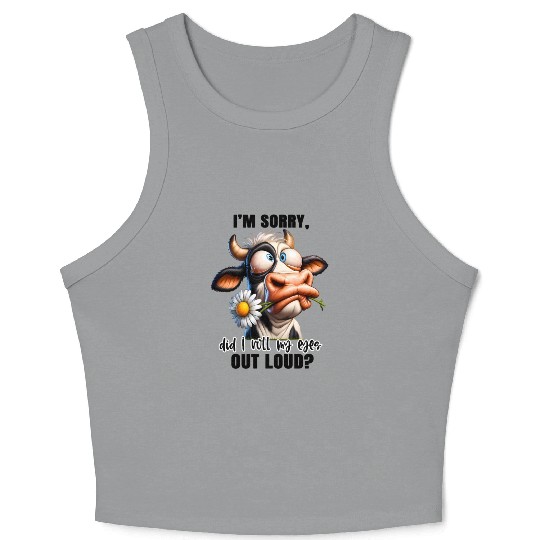 Cow Lover Addict out loud Crop Tank Top
