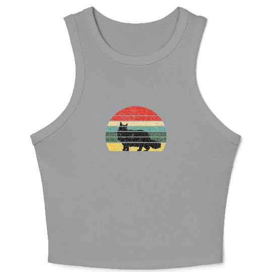 Cat Lover Gifts Maine Cat Crop Tank Top