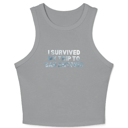 My Trip Traveler Vacation San Antonio Crop Tank Top