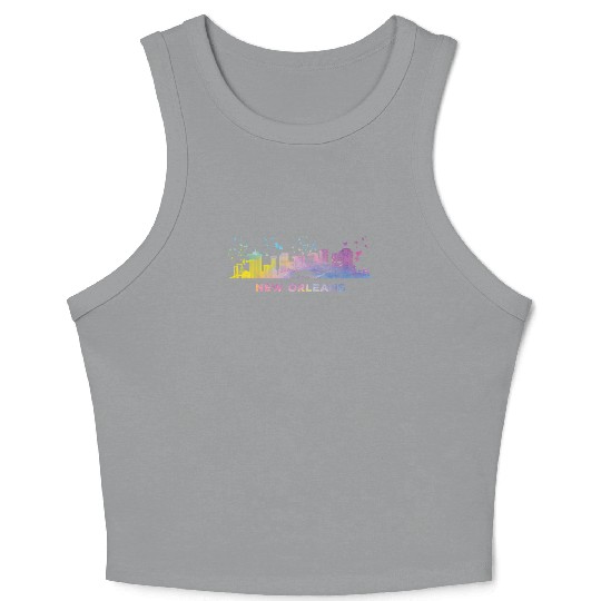 New Orleanian Skyline New Orleans Crop Tank Top