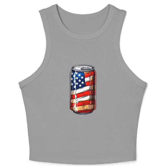 4th Of July. drink Crop Tank Top