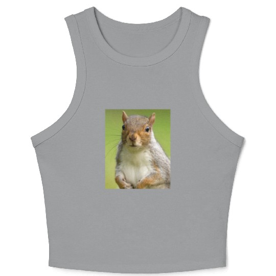 Squirrel Photo Chipmunk Animal Lover Wildlife Pun Crop Tank Top