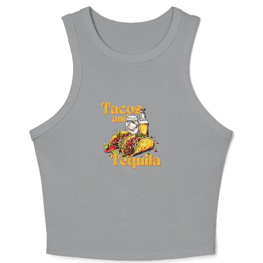 Tacos and Tequila Bride Squad My Final Fiesta Crop Tank Top