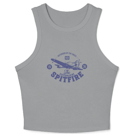 Spitfire - Defender of The Skies | WW2 Plane Crop Tank Top