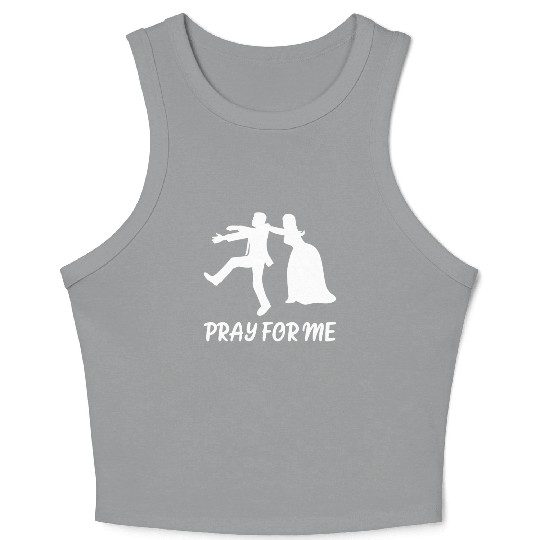 Wedding Bride Groomsmen Groom Crop Tank Top