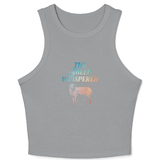 Sheep Art For Lamb Farmer Animal Sheep Lover Crop Tank Top