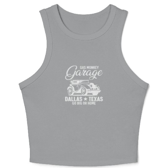 Monkey Garage Gas Station Blood Sweat and Beers Crop Tank Top