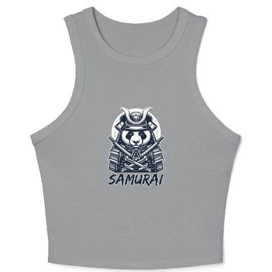 Warrior Panda: Embrace the Spirit of the Samurai Crop Tank Top