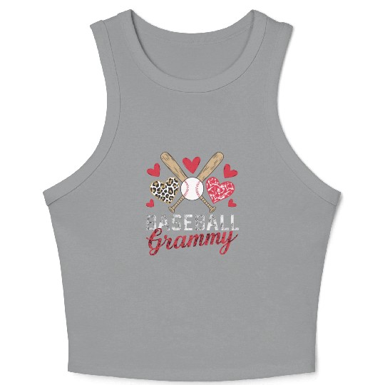 Baseball Grandma Grandmother Grandparents Day Crop Tank Top