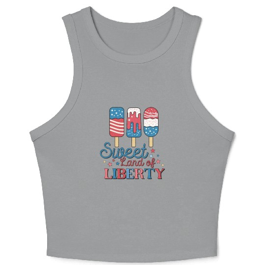 sweet land of liberty 4thJuly Crop Tank Top