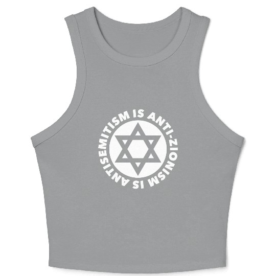 Calling It Out – Star of David (White) Crop Tank Top