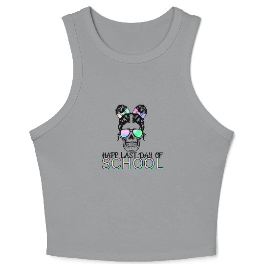 mom lif Happy last day of student's graduation Crop Tank Top