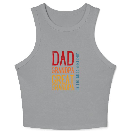 Dad Grandpa Great-Grandpa - Gift for Father´s Day Crop Tank Top