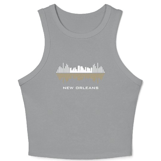 New Orleans City Sound Waves Crop Tank Top