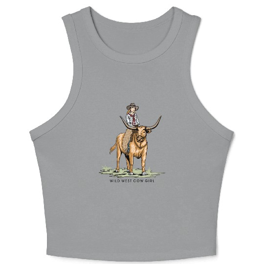 WILD WEST COW GIRL Crop Tank Top