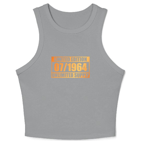 60th birthday Limited Edition - ꝏ Supply 07/1964 Crop Tank Top