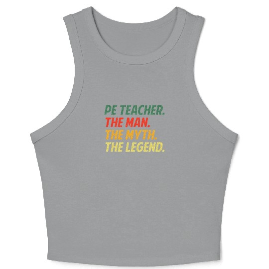 Cool PE Teacher Art Physical Education Teacher Crop Tank Top