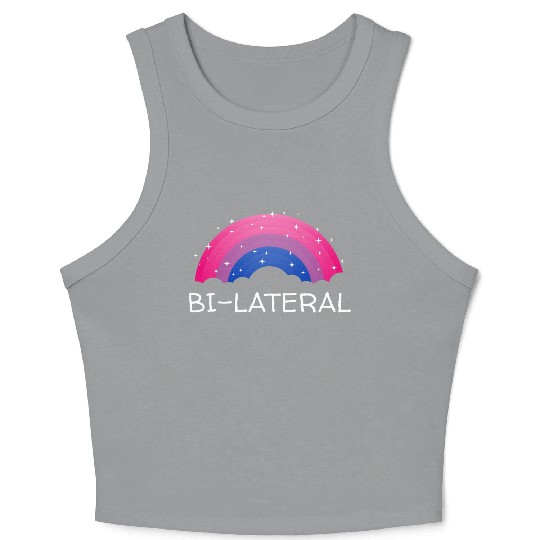 Bilateral Bisexual LGBTQ Bi Pride Asexual Pride Mo Crop Tank Top