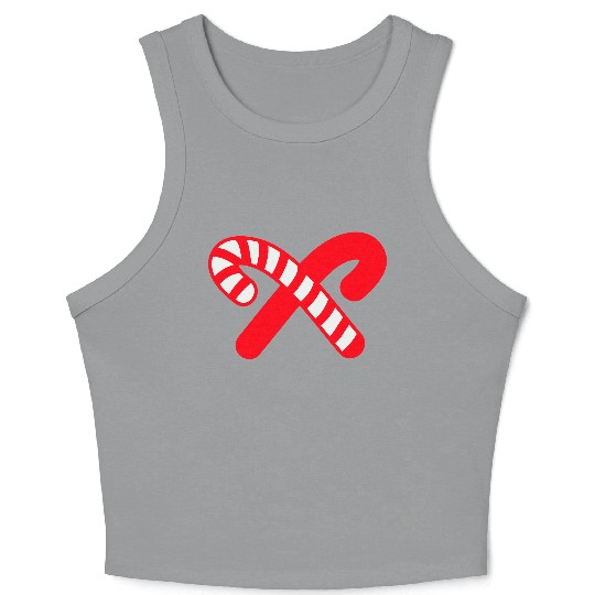Candy Canes Icon Crop Tank Top