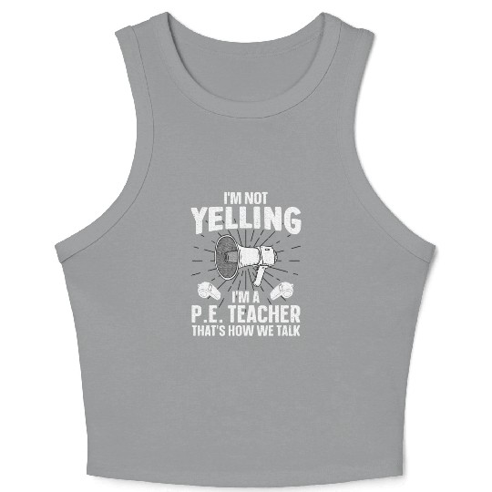 PE Teacher Art Gym Teacher Crop Tank Top