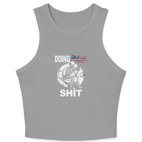 Doing Hot Dad Shit US Vintage Skeleton Crop Tank Top