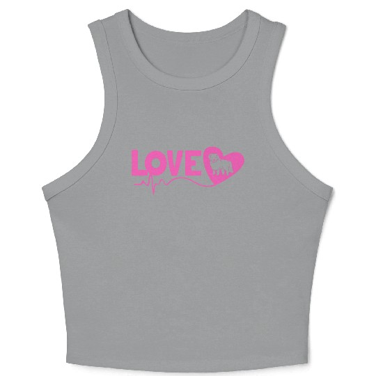 Dog Lover Pet Owner I Love My Great Pyrenees Crop Tank Top