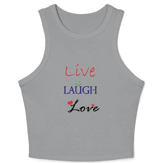 Live Laugh Love Crop Tank Top